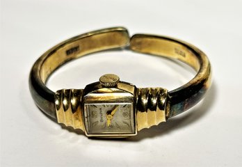 Vintage Bulova Ladies Bangle Bracelet Gold Filled Wristwatch