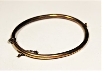 Victorian Plain Gold Filled Hinged Bangle Bracelet