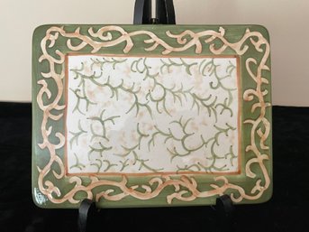 Hand Painted Stoneware Serving Tray