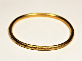 Antique Gold Filled Hinged Bangle Bracelet