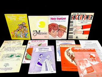 Grouping Of Vintage Children's Sheet Music