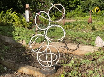 Abstract Ring Hoops Circles Modern Art Outdoor Sculpture