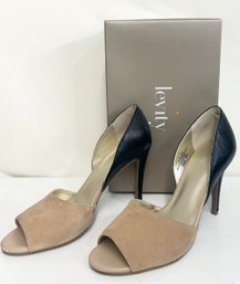 Levity 2 Tone Leather And Suede Heels