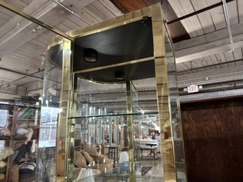 Brass And Glass Display Cabinet