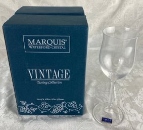 Set Of Four Marquis By Waterford Wine Glasses - New