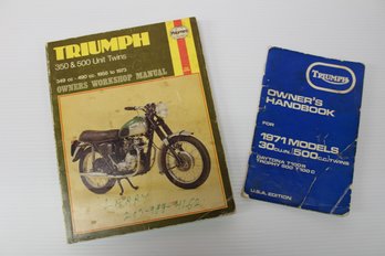 Vintage Triumph 350 & 500 Units Twins Owners Manual 1958-73 & 1971 Triumph Owners Manual
