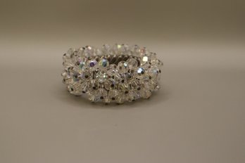 Vintage Crystal Stretch Bracelet Marked Made In USA