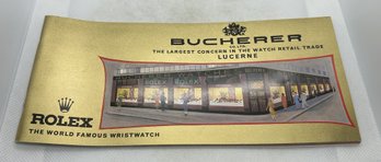 Rare 1950s BUCHERER ROLEX Brochure Manual