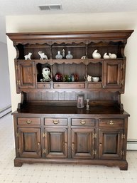 Vintage Colonial Style Chine Cabinet / Hatch In Two Pieces.