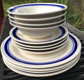 11 Pieces Of Panware Stoneware Restaurant Dishes Tableware