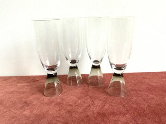 Set Of 4 Rosenthal Fortuna Champagne Flutes