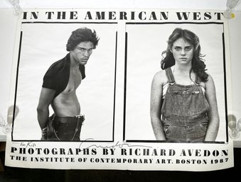 A Large Richard Avedon 1987 Gallery Poster - Signed And Inscribed By Avedon