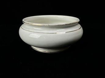 K.T.L Semi Vitreous Porcelain Bowl W/gold Rim