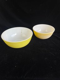 Pyrex Yellow Mixing Bowls