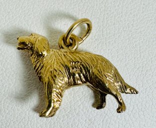 VINTAGE 14K GOLD GOLDEN RETRIEVER DOG PENDANT OR CHARM