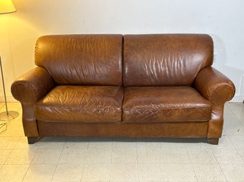 A Two-Cushion Sofa In Leather