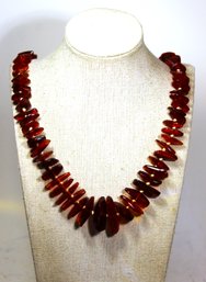 Vintage Genuine Amber Beaded Necklace 28' Long