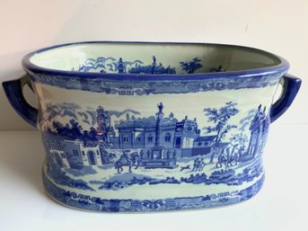 Large Chinoiserie Ceramic Cache Pot, 20th Century