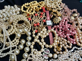 Large Lot Of Quality Vintage Jewelry -Michele Watch, Jaques Fath, Miriam Haskell, & More!