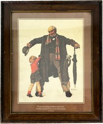 A Vintage Normal Rockwell / James Barrie Titled Poster