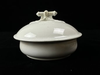 Antique Ironstone Etruria Lidded Soap Dish