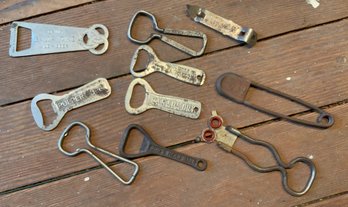 Nice Vintage Bottle Opener Lot ~ Coca Cola, Ruppert Beer, Canada Dry & More ~