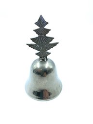 Vintage Silver-plated Christmas Tree Handle Bell