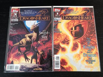 Topps Comics Dragon Heart First Collectors Item Issue (1) & Special 64-page Issue (2).   Lot 16
