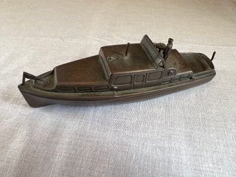 Vintage Bronze Toy Model Boat