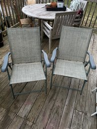 Folding Patio Chairs - Pair