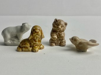 'Wade Whimsies' Miniature Animal Figurines (4)