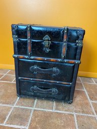 Vintage Leather Drawer Cabinet