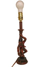 Vintage  Monkey Wood Color Lamp