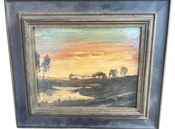 Serene Sunset Original Oil Painting