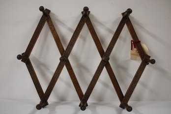 Accordion Style Mid Century Hat Rack