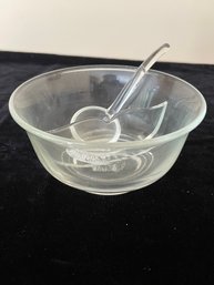 Vintage Clear Separated Punch Bowl