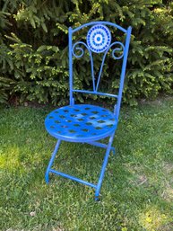 Mosaic Metal Folding Bistro Chair