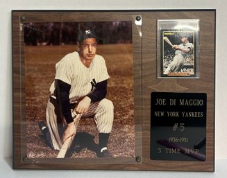 Joe DiMaggio Yankees Plaque