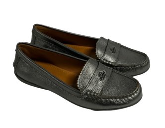 Coach Silver Driving Moccasins Size 38