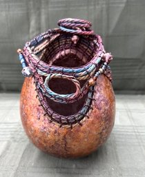 Nicely Decorated Gourd With Coil Embellishment