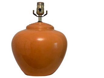 Vintage Peach Ginger Jar Style Lamp