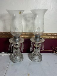 TWO LUSTER LAMPS