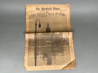 Vintage 'Great Flood Of 1936' Newspaper