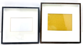 2 Crate & Barrel Shadow Box Picture Frames For 4x6 And 5x7 Photos