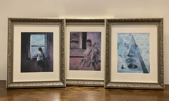 Trio Of Famous SALVADOR DALI Custom Framed Prints