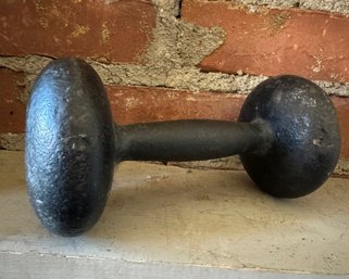 Antique Cast Iron 5 Lb Dumbbell Weight