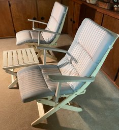 Pair Of GROSFILLEX Patio Chairs With Table - 1978