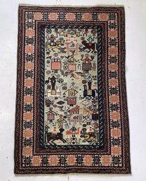 A Fine Quality Hand Knotted Indo-Persian Wool Carpet