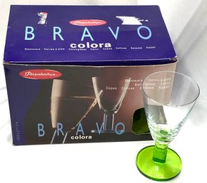 New Old Stock Bravo Colora Stemware By Pasabahce