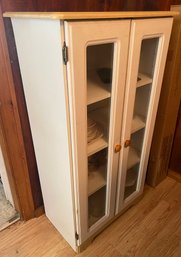 Two Door Glass Front Cabinet